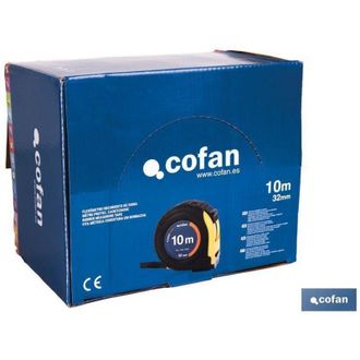 cofan Expositor De Flex&oacute;metros Con Protecci&oacute;n De Goma 32 Mm X 10 M 6 Uds