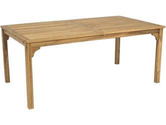Habitat et Jardin Mesa De Jard&iacute;n De Madera Extensible valladolid 180/240 Cm - 6 A 10 Plazas - Marr&oacute;n