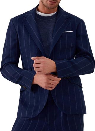 Brunello Cucinelli Mens Blue Virgin Wool Coat Clothing