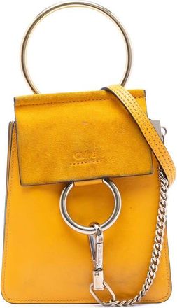 Chlo&eacute; Pre-owned Chloe Mini Calfskin and Suede Faye Bracelet Bag Ladies 03-18-99-65