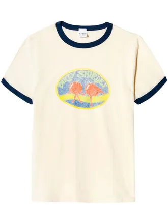 Re/Done Dirty Shirley short-sleeve T-shirt - women - Recycled Cotton/Cotton - M - White