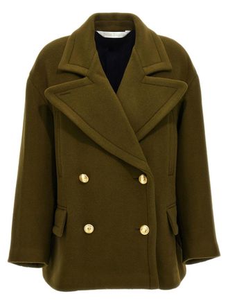 Palm Angels Dark Green Palm Embroidery Coat