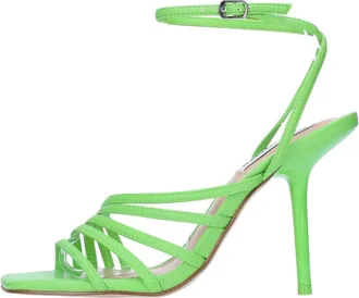 Steve Madden Sandalen - Dames - Sandalen met hakken - Groen - 37 1/2 EU - Leer - Schoenen