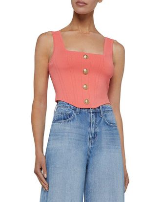 L'agence Saga Square Neck Corset Top