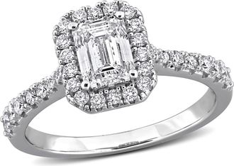 Mimi & Max 1 2/5ct TW Lab-Grown Diamond Engagement Ring Sterling Silver