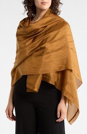 Eileen Fisher Washed Silk Scarf in Bronze at Nordstrom Rack