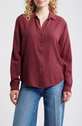 Cloth & Stone Classic Button-Up Shirt in Merlot Harvest at Nordstrom Rack, Size X-Large