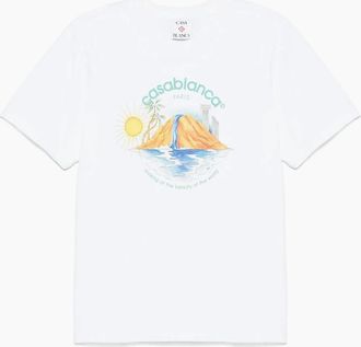 Casablanca Mens Casablanca Oasis T-Shirt White - Size: 40