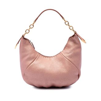Fendi Pre-owned Fendi Metallic Pebbled Leather Selleria Shoulder Bag Ladies CD952AA07W8F9UYY