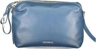 Coccinelle Leren Crossbody Tas met Ritssluiting - Dames - Tassen - Blauw - Maat: ONE Size Leer