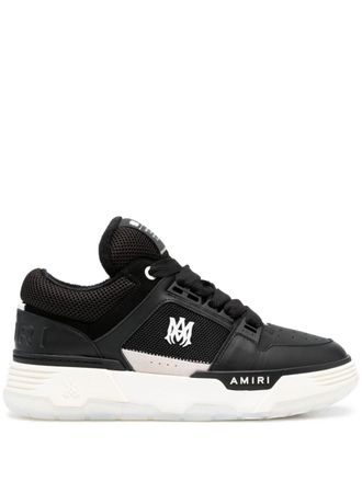 Amiri logo-patch lace-up sneakers - men - Fabric/Calf Leather/Rubber/Fabric - 42 - Black