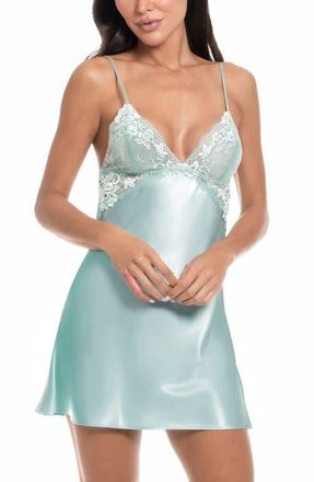 In Bloom by Jonquil Lillie Lace Trim Chemise in Pale Turquoise at Nordstrom, Size X-Small