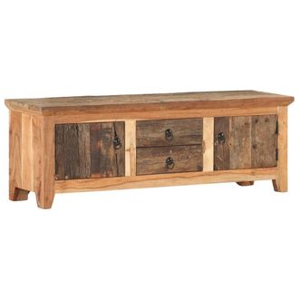 Berkfield Home TV Cabinet 120x30x40 cm Solid Acacia Wood & Reclaimed Wood in Brown | Size: 120 x 30 x 40 cm