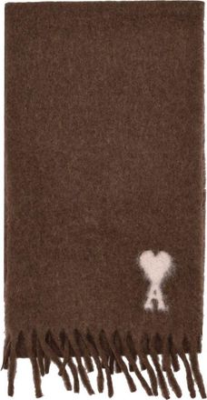 Ami Echarpe AMI Paris De Coeur Ecru