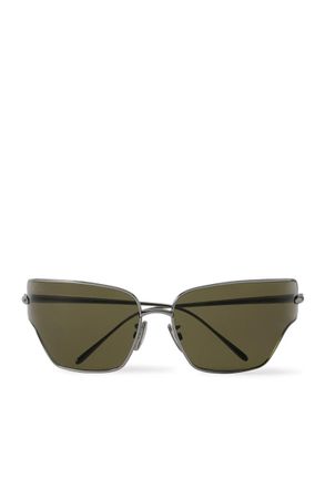 Loewe Wrap-Around Silver-Tone Sunglasses