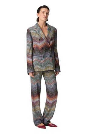 Missoni Double-breasted Viscose Lam&eacute; Blazer With Sequins in Multicoloured at Nordstrom, Size 38 It