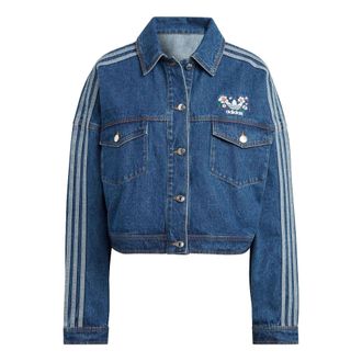 adidas (WMNS) adidas Originals Logo Denim Jacket Blue Indigo IP3767