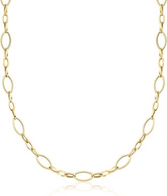 Ross-Simons Italian 10kt Yellow Gold Oval-Link Necklace