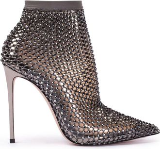 Le Silla Gilda 120mm mesh ankle boots - women - Other fibres - 39.5 - Black