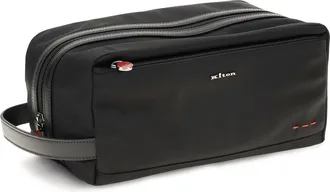 Kiton Mens Nylon Beauty Case Nero Handbags Hand Bags