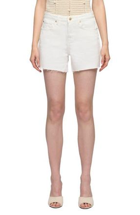 7 For All Mankind Monroe Long High Waist Denim Cutoff Shorts in Milkyway at Nordstrom, Size 26