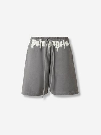 Palm Angels Drawstring Bermudas With Printed Logo