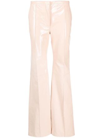 Philosophy di Lorenzo Serafini high-shine finish wide-leg trousers - Toni neutri