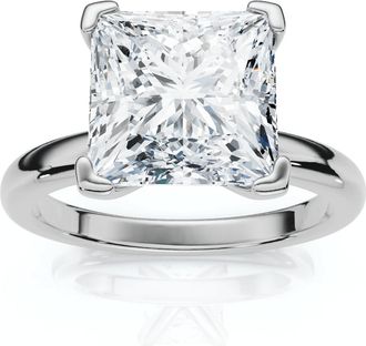 Pompeii3 Certified 2 1/2Ct Princess Cut Diamond Engagement Ring 14k Gold or Pt Lab Grown
