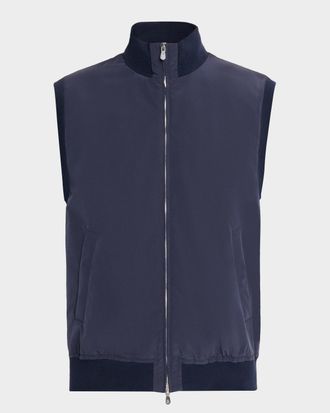 Brunello Cucinelli Mens Water-Resistant Full-Zip Vest
