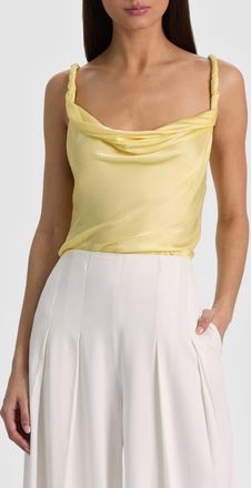 Alice & Olivia Monique Cowl Neck Camisole in Butter at Nordstrom, Size X-Small