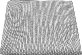 King & Priory Highland Weave Stonewashed Light Grey Pocket Square, Handkerchief