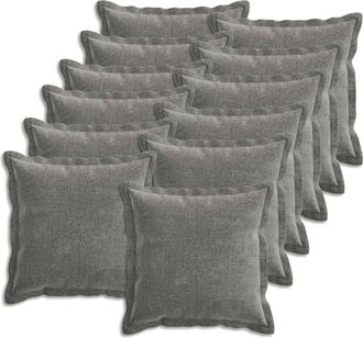 vidaXL Funda De Almohada 12 Uds. Houten Gris Oscuro 40 X 40 Cm Vidaxl