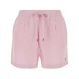 Ralph Lauren Short Shorts, female, Pink, Size: XS Linen Drawstring Short