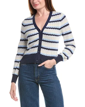 Isla Ayla Pointelle Stripe Cardigan
