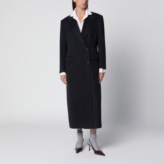 Tagliatore Cappotto doppiopetto grigio antracite in lana