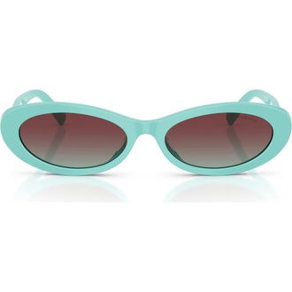 Tiffany & Co. 56mm Oval Sunglasses in Tiffany Blue/azure Burgundy at Nordstrom