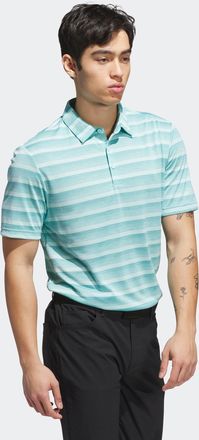 adidas Poloshirt ADIDAS PERFORMANCE 2 COLOR STRIPE, Herren, Gr. XXL, mint ton, semi flash aqua, Obermaterial: 100% Polyester, Shirts Poloshirt, klassischer S