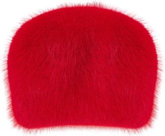 Cesare Gaspari Faux Fur Winter Hat - Dames - Accessoires - Rood - Maat: ONE Size Leer