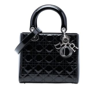 Dior Pre-owned Dior Medium Patent Cannage Lady Dior 16-BO-0196