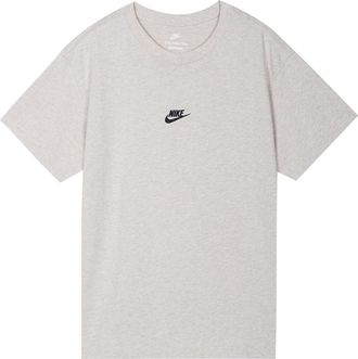 Nike Mens Nike Solid Color Embroidered Small Label Round Neck Casual Loose Short Sleeve Light Bone T-Shirt DN5241-072