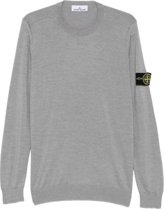 Stone Island Lichtgewicht gebreide trui - Heren - Truien - Grijs - Maat: XL Wol