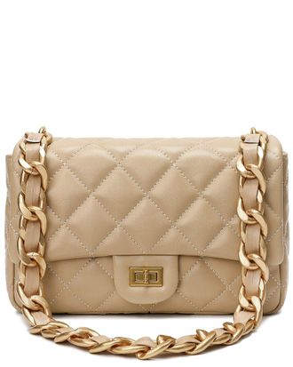 Tiffany & Fred Top-Grain Leather Foldover Shoulder Bag