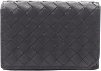 Bottega Veneta Pre-owned Wallets, female, Black, Size: ONE SIZE Pre-owned Intrecciato Leather Wallet