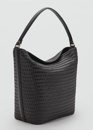 Mango Borsa bucket intrecciata a spalla cioccolato - Donna - Taglia unica - MANGO