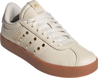 adidas VL Court 3.0 Sneaker in Wonder White/White/Gold at Nordstrom Rack, Size 10.5