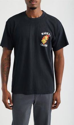Market Flaming Dice Cotton Graphic T-Shirt in Black at Nordstrom, Size Xx-Large
