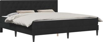vidaXL Estructura De Cama Con Colch&oacute;n Negro 180 X 200 Cm Terciopelo Vidaxl