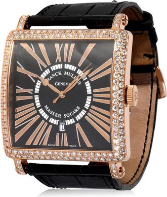 Franck Muller Pre-owned Franck Muller Master Square Automatic Diamond Black Dial Mens Watch 6000K SC DT D