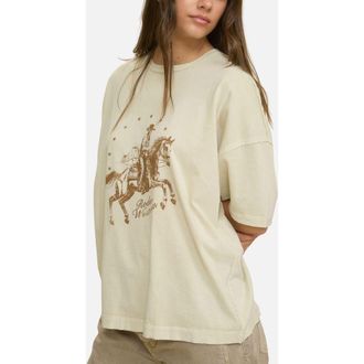 J.O.A. Roderro Western Relaxed Cotton T-Shirt in Oatmeal at Nordstrom, Size Medium