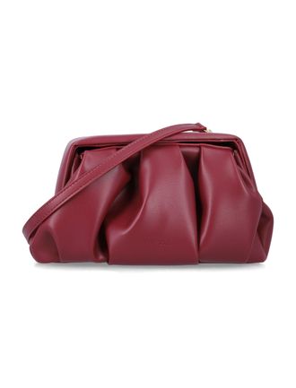 Themoir&egrave; Burgundy Athene Pochette Ruched Pochette